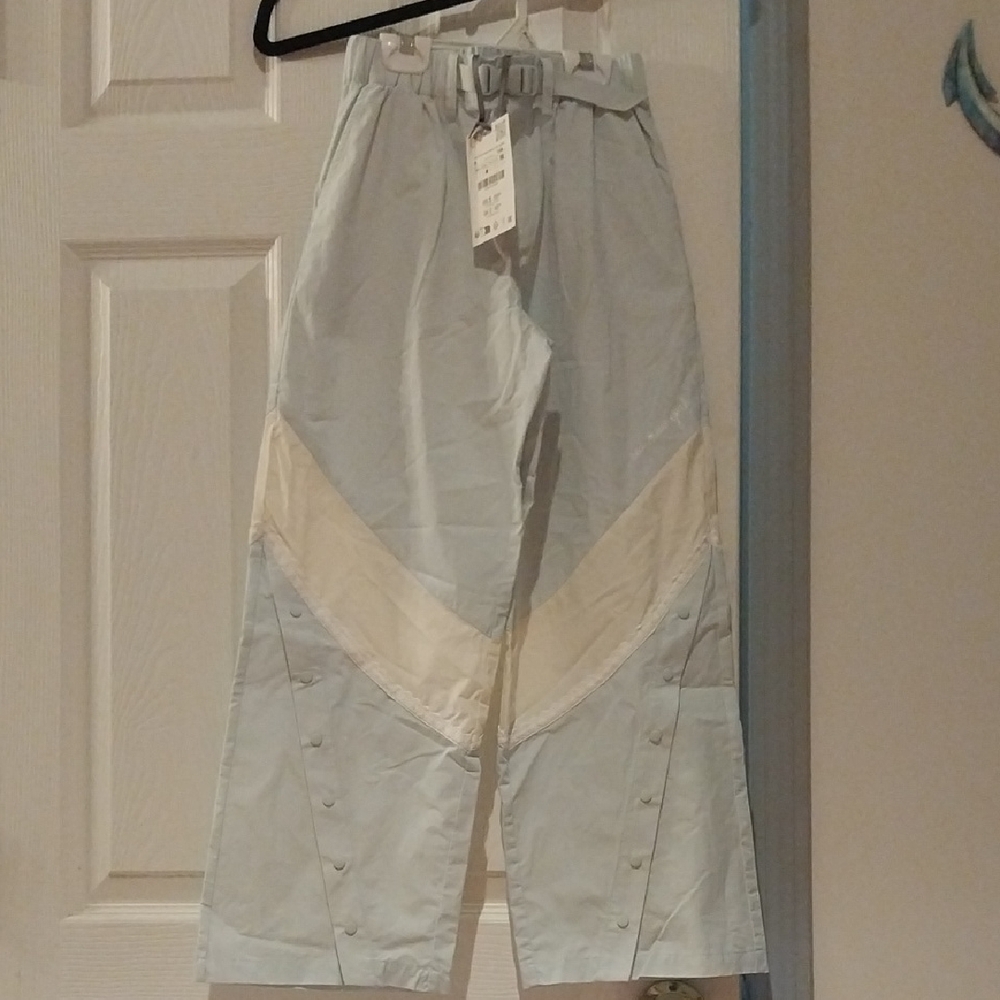 Zara Kids Casual Bottoms in Light Blue and Cream